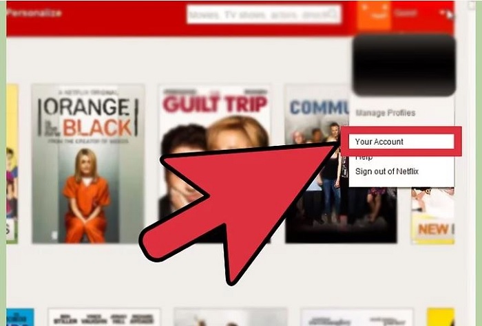 Chọn “Tài khoản của bạn”