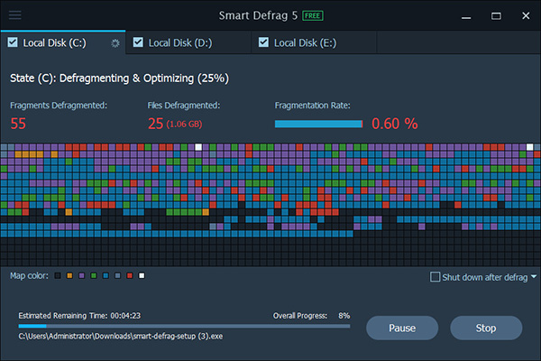 Khắc phục phân mảnh ổ cứng 