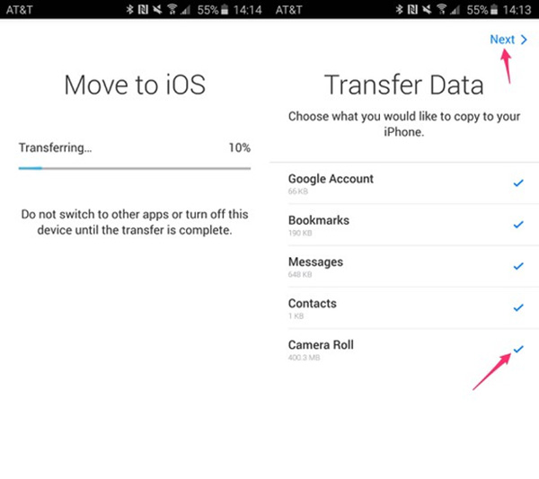 Cách chuyển tin nhắn SMS từ Android sang iPhone (1)