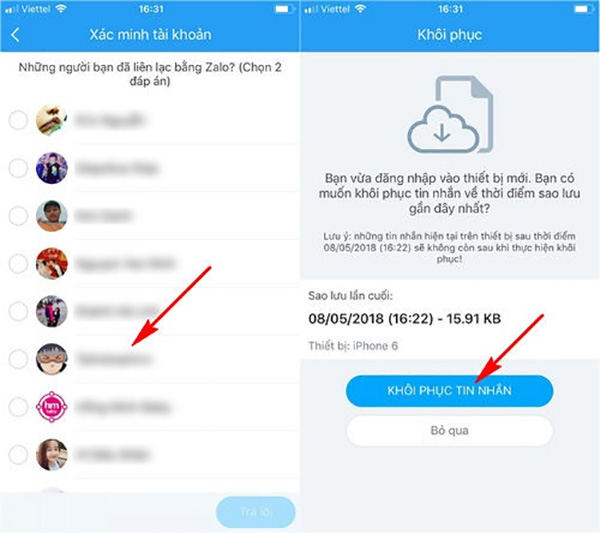 Cách chuyển tin nhắn Zalo từ Android sang iPhone (3)