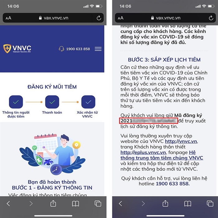đăng ký tiêm chủng vắc xin phòng Covid-19