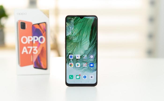 OPPO A73 được tích hợp cảm biến vân tay dưới màn hình và nhận diện khuôn mặt có độ chính xác cao