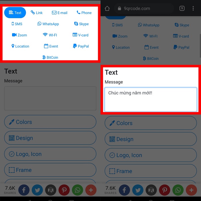 Tạo nội dung lời chúc
