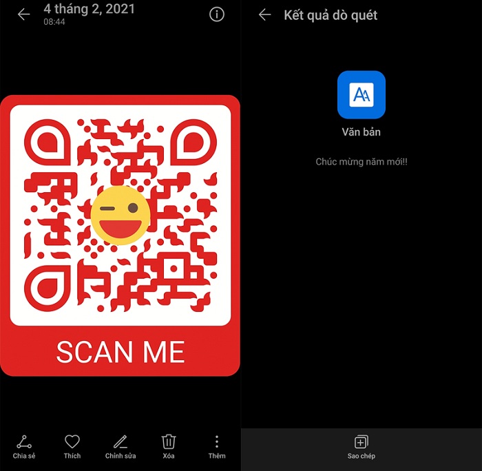 gửi lời chúc Tết bằng mã QR code