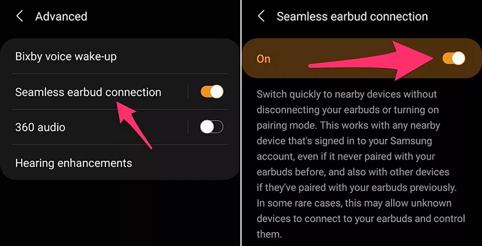 Thiết lập chuyển liền mạch giữa các thiết bị Samsung
