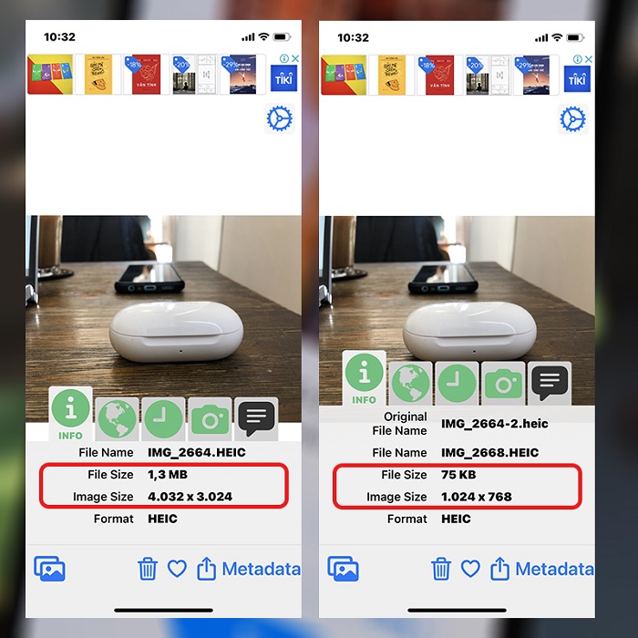 resize ảnh hàng loạt trên iPhone