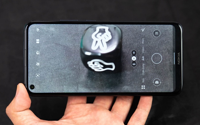 Giao diện camera trên Nokia 5.4