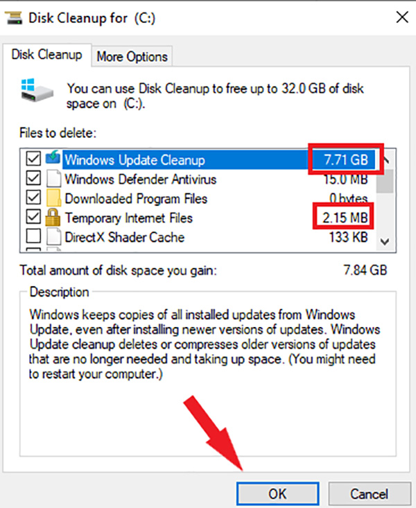 Dọn rác máy tính Win 10 bằng cách Disk Cleanup (2)