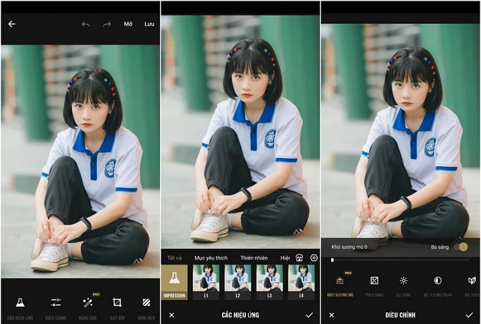 Giao diện ứng dụng Fotor