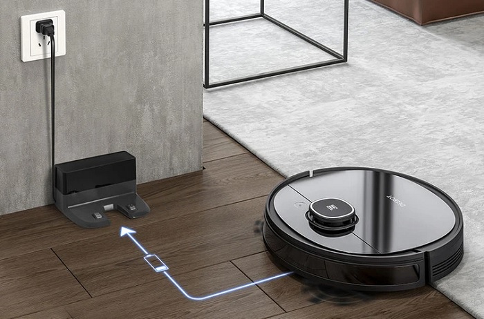 Robot có thể tự tìm về đế sạc mỗi khi hết pin