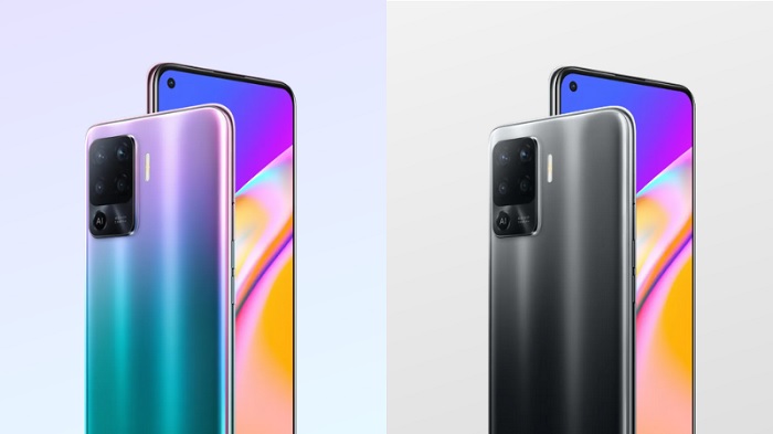 OPPO A94 có 2 tùy chọn về màu sắc gồm: Fantasy Purple (tím) và Fluid Black (đen)