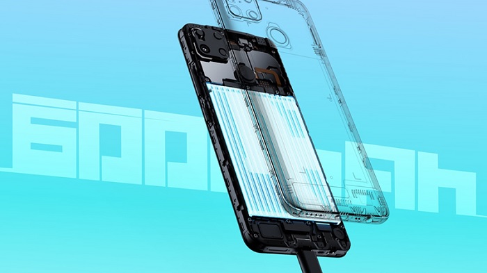 Realme C25 được trang bị viên pin dung lượng khủng 6.000 mAh và sạc nhanh 18W