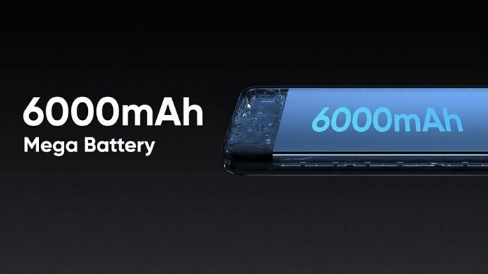 Máy được trang bị viên pin dung lượng khủng lên tới 6000 mAh