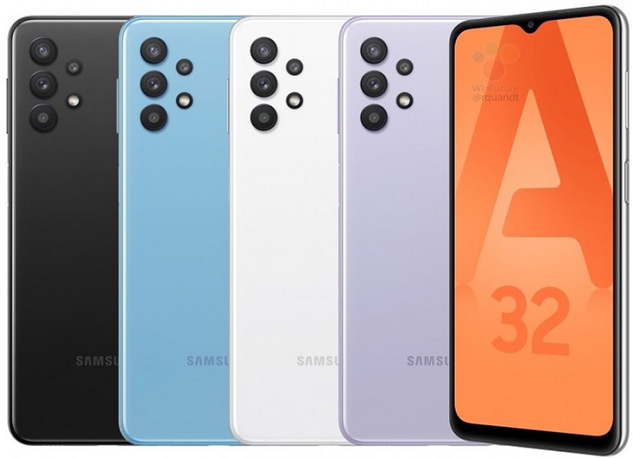 Galaxy A32 4G có 4 tùy chọn về màu sắc gồm: Awesome Violet, Awesome Blue, Awesome White và Awesome Black