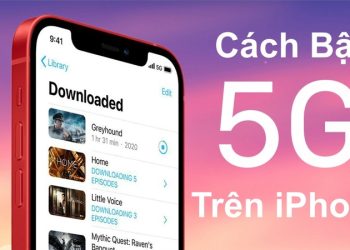 bật 5g trên iphone