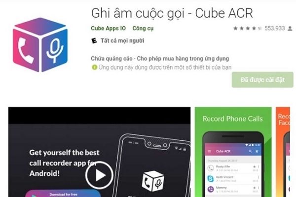 Tải ứng dụng ghi âm cuộc gọi Cube ACR