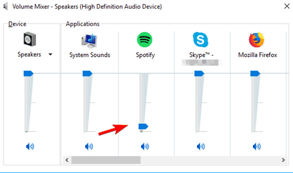 Điều chỉnh lại mức âm lượng loa máy tính đủ nghe