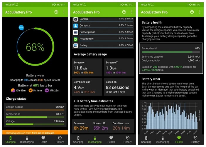 Ứng dụng AccuBattery giúp kiểm tra pin và sạc pin