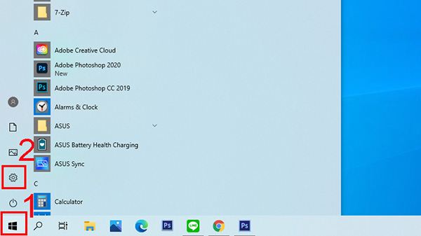 Cách mở Wifi trên máy tính qua mục Start Menu