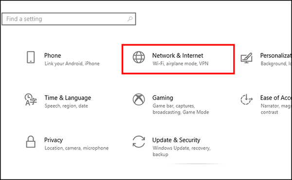 Cách mở Wifi trên máy tính qua mục Start Menu (1)
