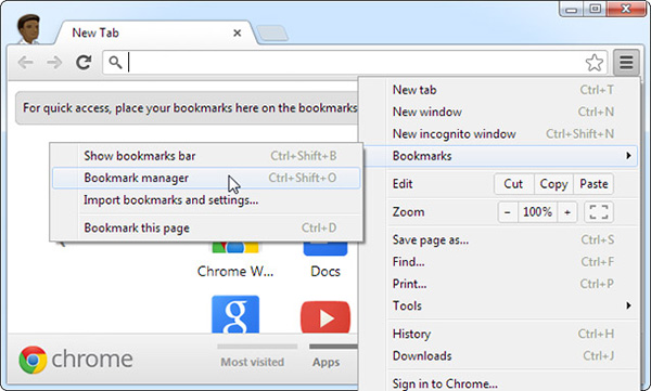 Quản lý sử dụng Bookmark trên trình duyệt Chrome