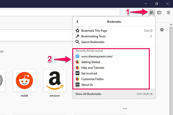 Tạo Bookmark cho trang web trên trình duyệt Firefox 