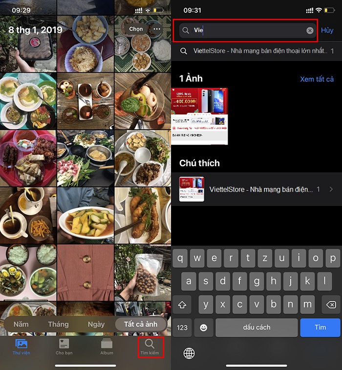 Tìm kiếm ảnh đã chú thích