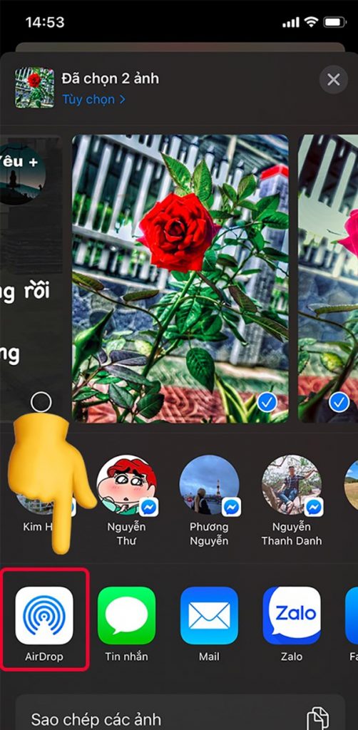 Copy hình ảnh từ iPhone vào máy tính MacOS bằng Airdrop (3)