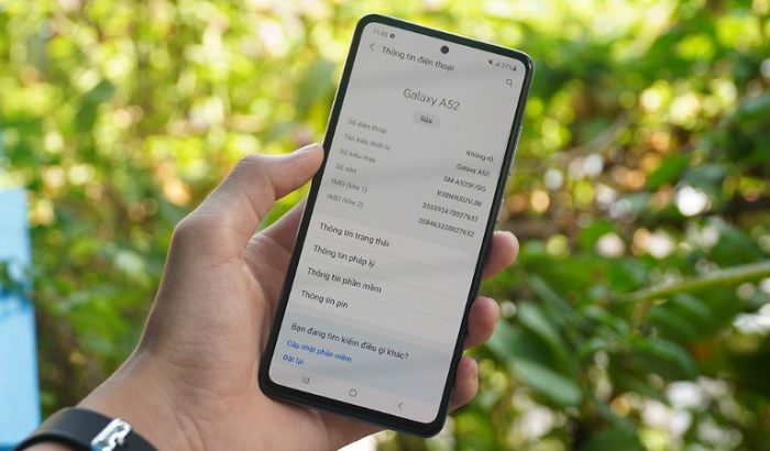 Galaxy A52 được trang bị sạc nhanh 25W