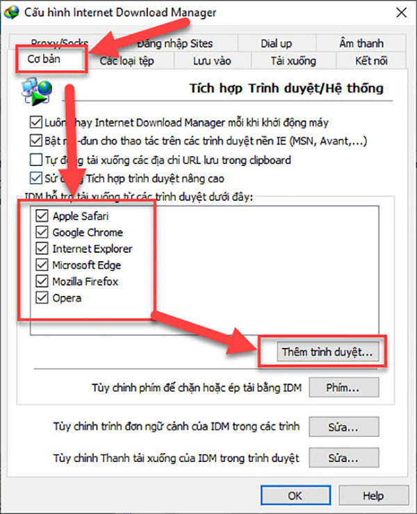 Kiểm tra trình duyệt web mới được thêm trong cài đặt IDM (1)