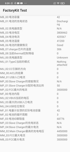 Kết quả kiểm tra độ chai pin Xiaomi