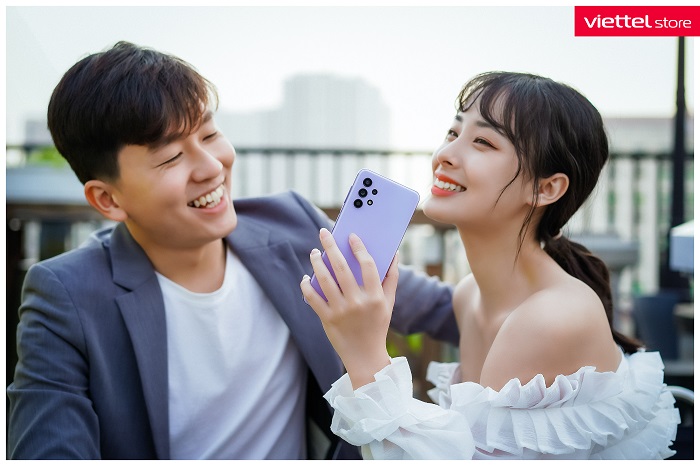 Galaxy A32 5G màu Tím Thời Thượng