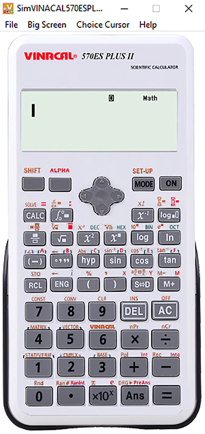 Cài đặt phần mềm Phần mềm giả lập máy tính Vinacal Online 570ES Plus 2