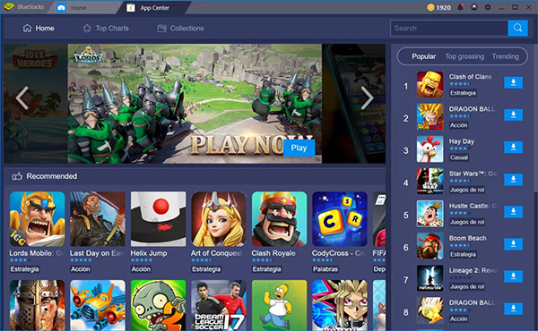Phần mềm BlueStacks hỗ trợ chơi game Mobile trên PC