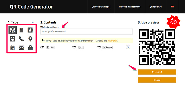 Phần mềm tạo QR Code Generator
