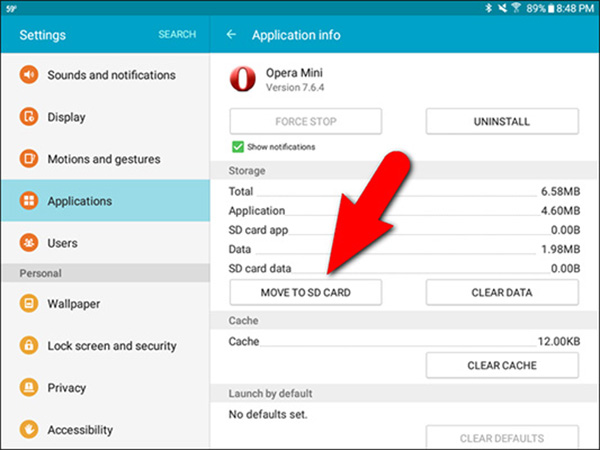 Cách tải ứng dụng vào thẻ nhớ bằng trình quản lý ứng dụng trên Android (3)