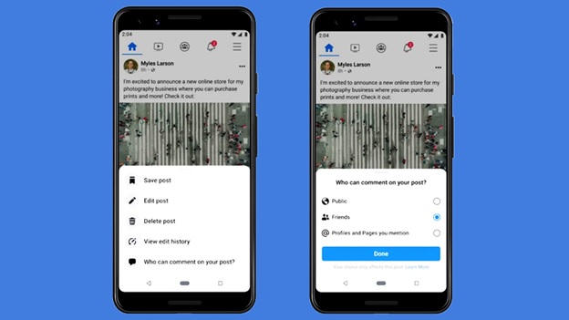 Facebook cập nhật thêm tính năng chặn bình luận
