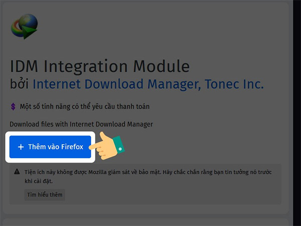 Hướng dẫn cách thêm IDM vào Firefox  (4)