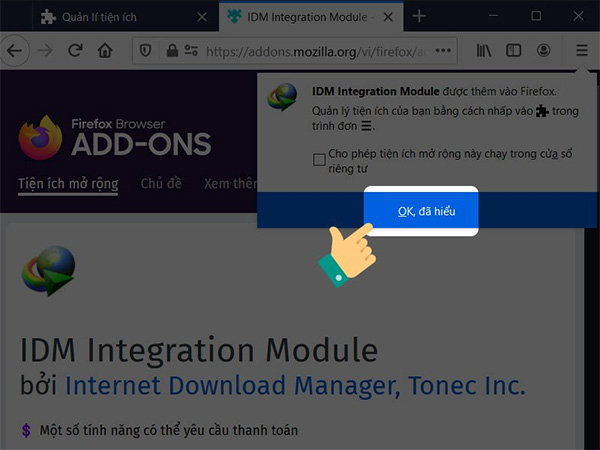 Hướng dẫn cách thêm IDM vào Firefox  (6)