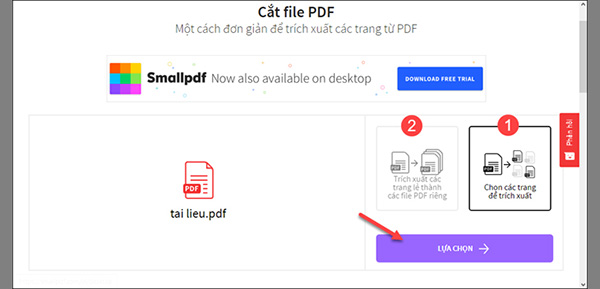 Cắt file PDF trực tuyến bằng công cụ SmallPDF (2)