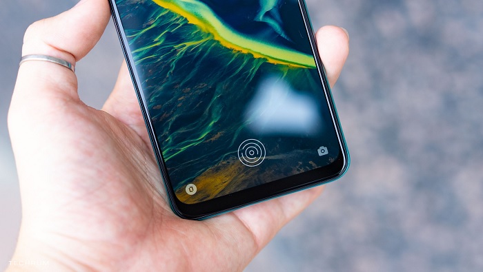 Cảm biến vân tay được đặt dưới màn hình