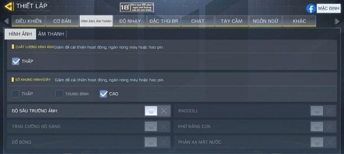 Cài đặt đồ họa chơi Call of Duty trên Star 5