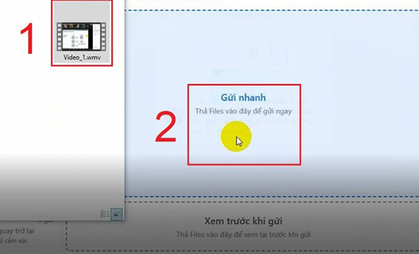 Kéo và thả video.