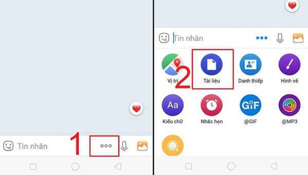 Chọn vào biểu tượng 3 chấm.