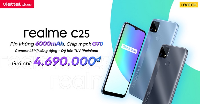 Realme C25 - smartphone pin khủng, chip mạnh chính thức ra mắt giá chỉ 4.690.000 đồng
