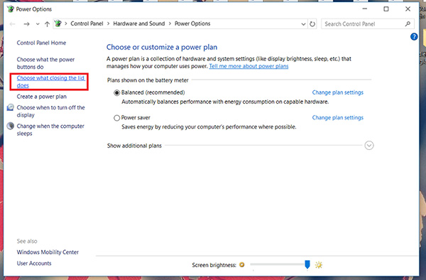 Cách tắt màn hình laptop nhưng máy vẫn hoạt động trong trạng thái ngủ (1)