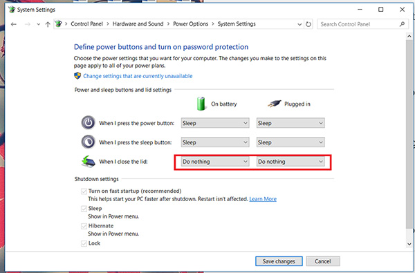 Cách tắt màn hình laptop nhưng máy vẫn hoạt động trong trạng thái ngủ (2)