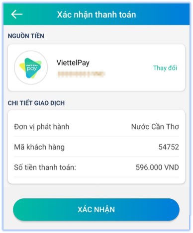 Chọn xác nhận để tiếp tục quá trình
