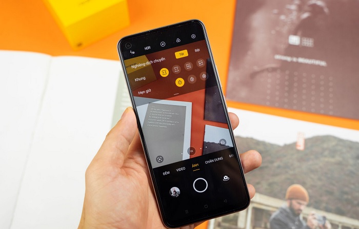 Giao diện camera trên Realme 8
