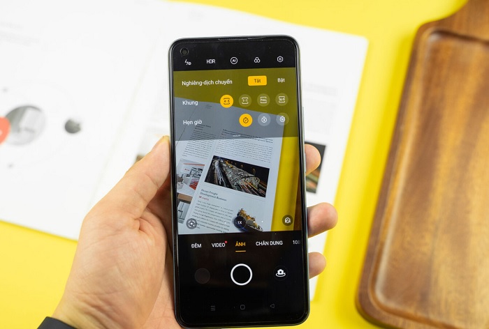 Giao diện camera trên Realme 8 Pro